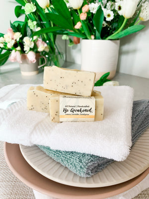Be Awakened Soap Bars with Lemon, Lavender, and Peppermint Essential Oils