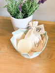 All natural shampoo bar for normal hair with rosemary and mint essential oils